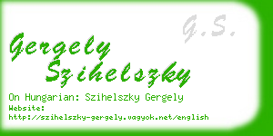 gergely szihelszky business card